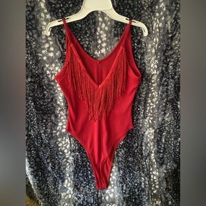 Fridge red bodysuit new with out tags